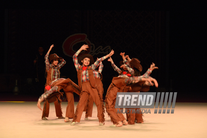 National Gymnastics Arena in Baku hosts Novruz show. Azerbaijan, 19 match, 2016
